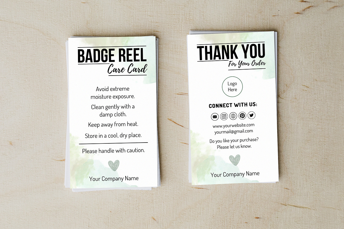 Badge Reel Care Card Template, a Design Template by Snapybiz (Photo 4 of 10)