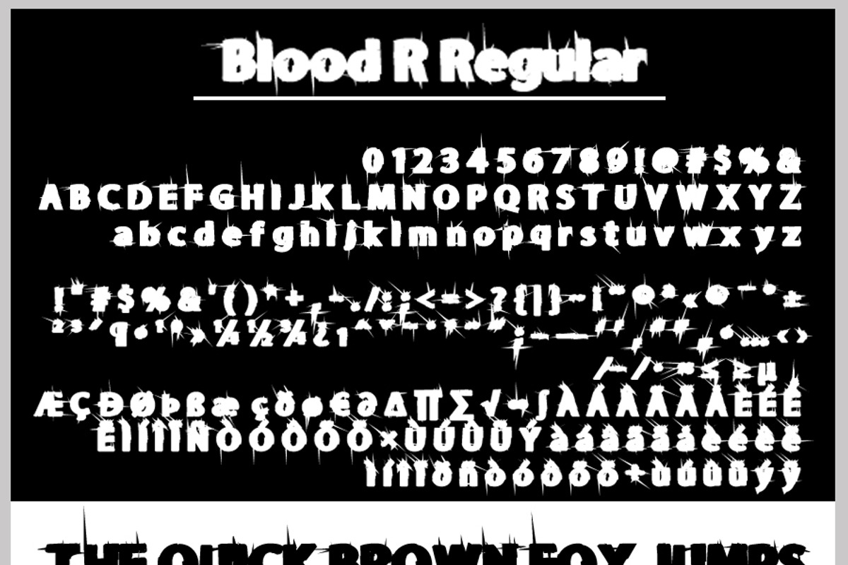 Blood R regular & Italic preview 2
