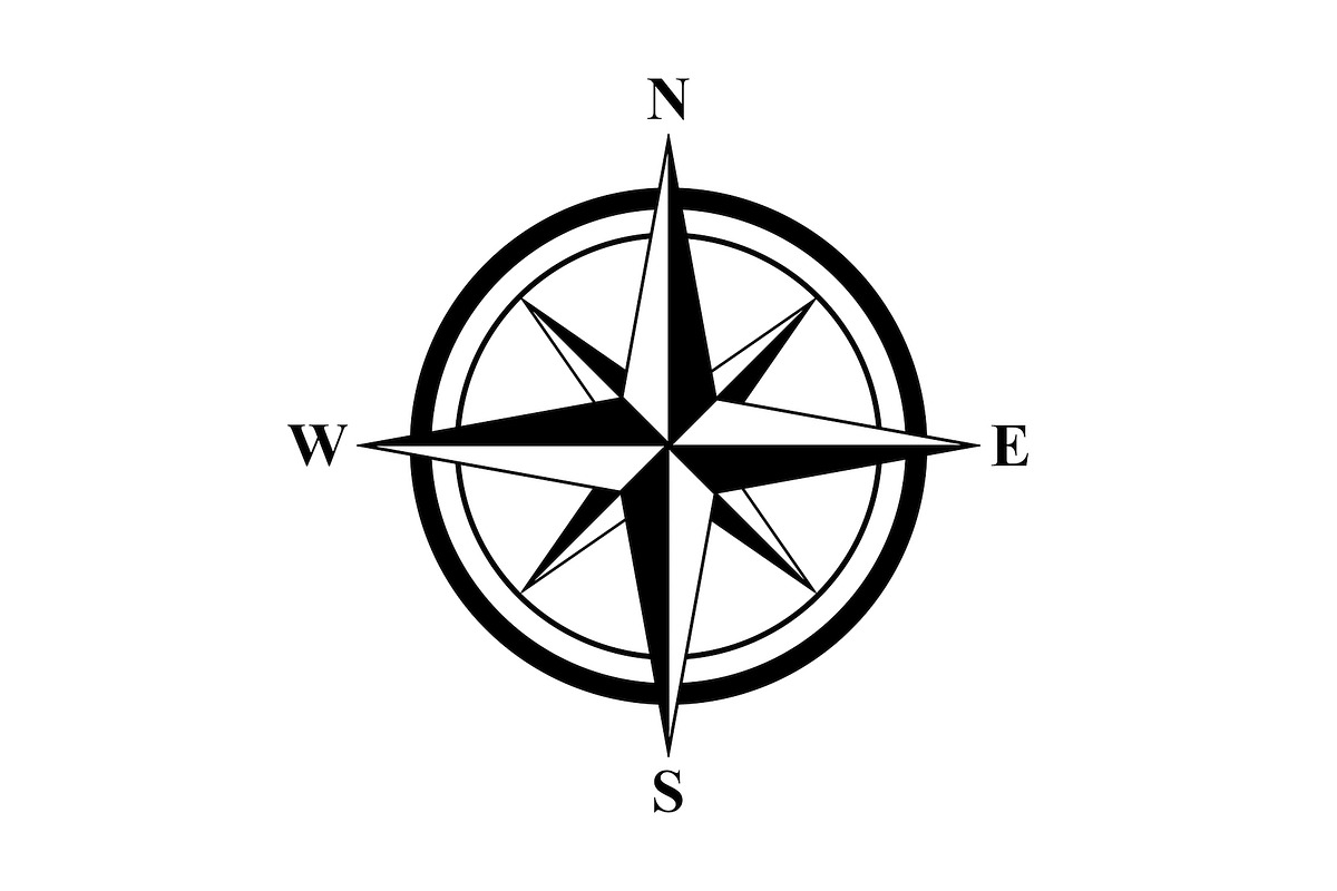 Basic Compass Rose, an Object Graphic by Krafti Lab