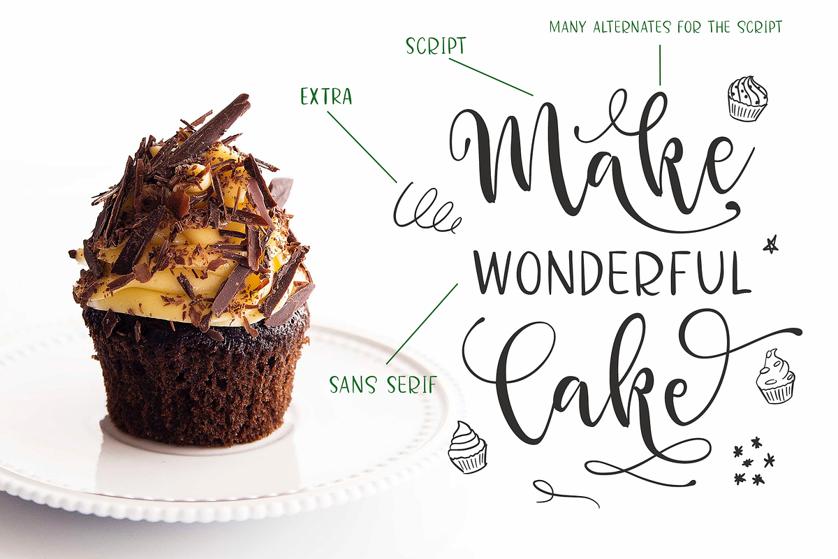 Sugar Cake, a Script Font by Larin Type Co. (Photo 4 of 15)