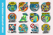 Cosmic Adventure Sticker Pack, a Person Illustration by Black Cat Studio (Thumbnail 1 of 3)