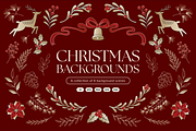 Christmas Backgrounds, an Object Graphic by DesignerCandies (Thumbnail 2 of 6)