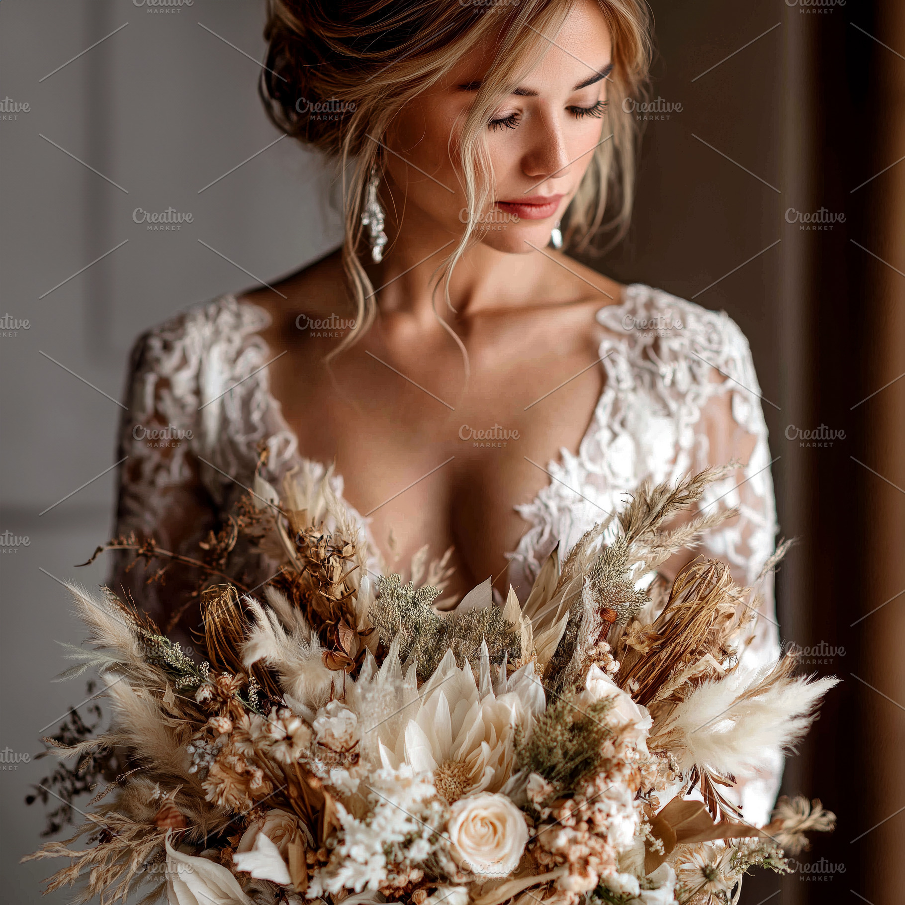 Portrait: Lace Brown Wedding, a Person Photo by Ocean Digital Art