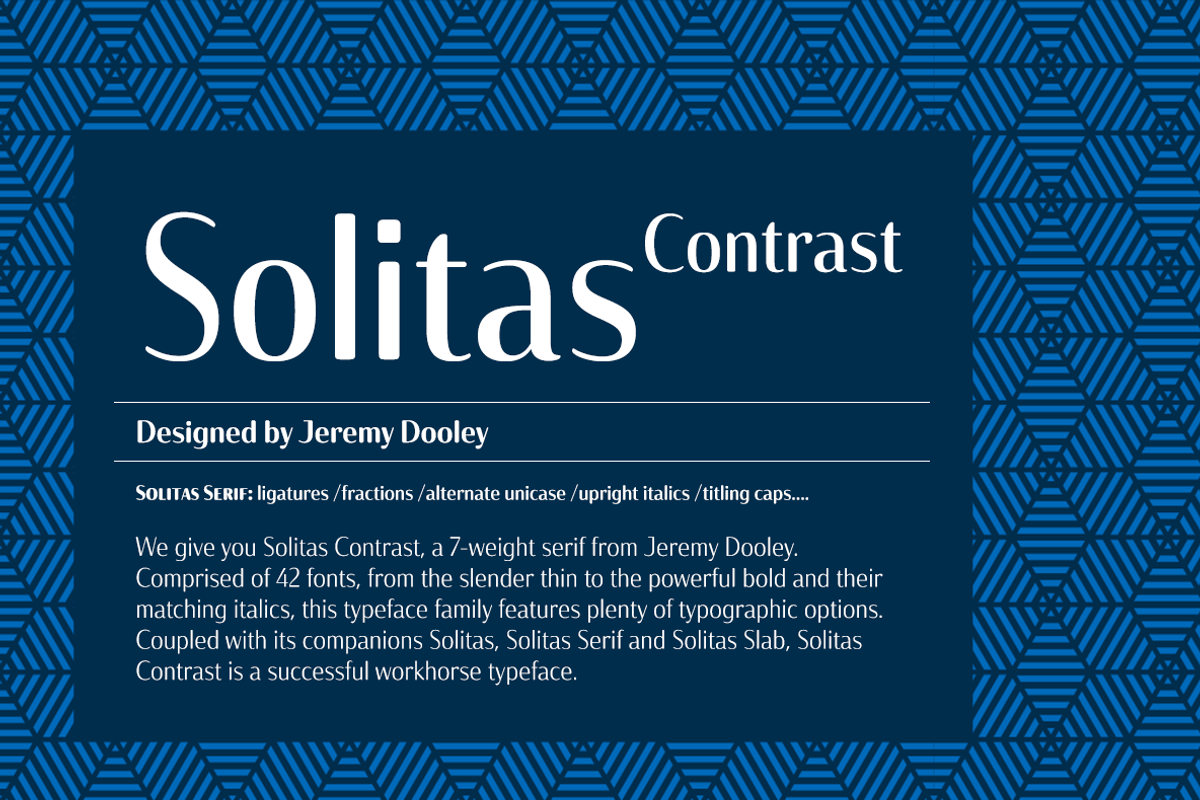 Solitas Contrast, a Sans Serif Font by insigne (Photo 1 of 5)