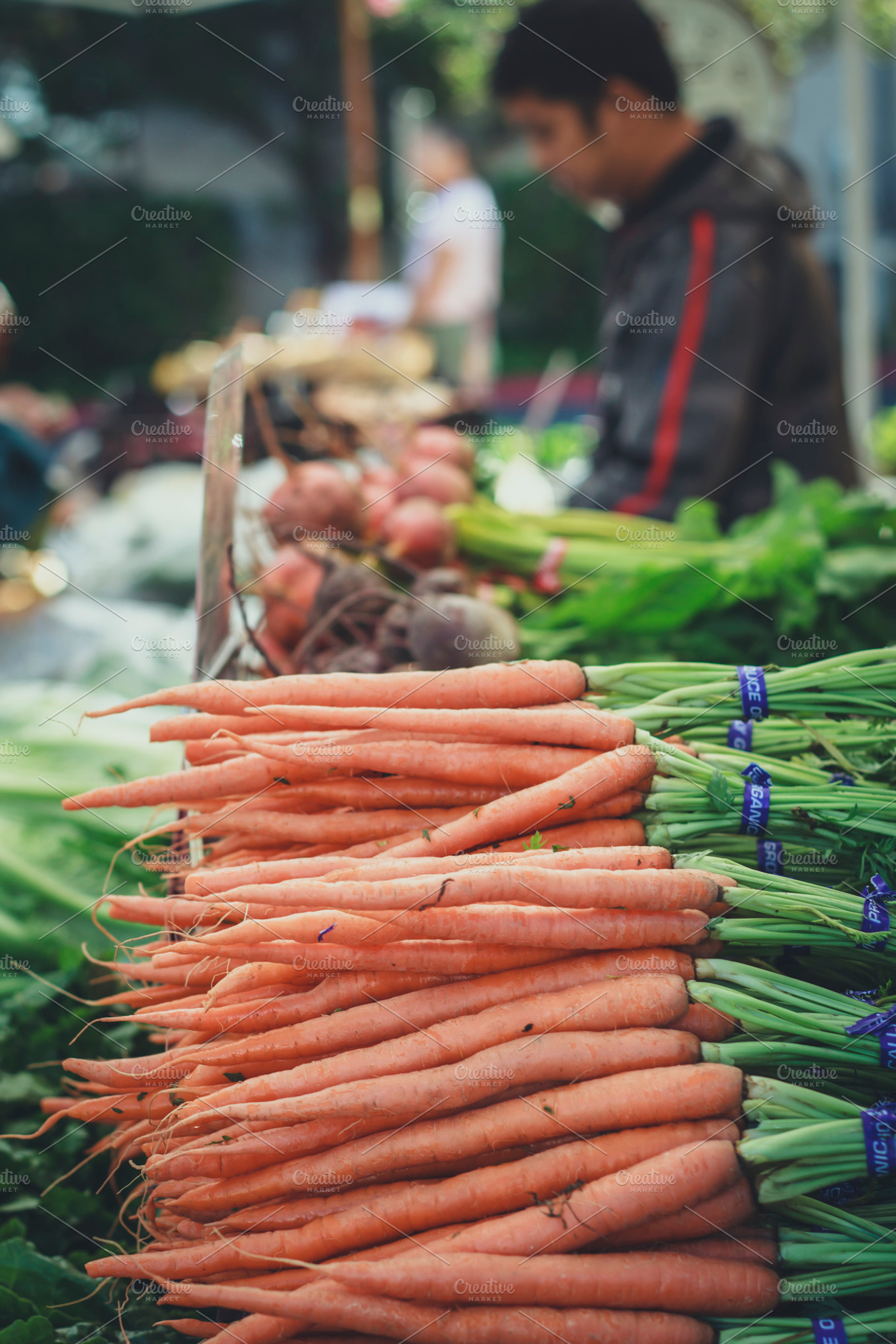 At The Farmers Market Featuring Fresh Herbs And Vegetables