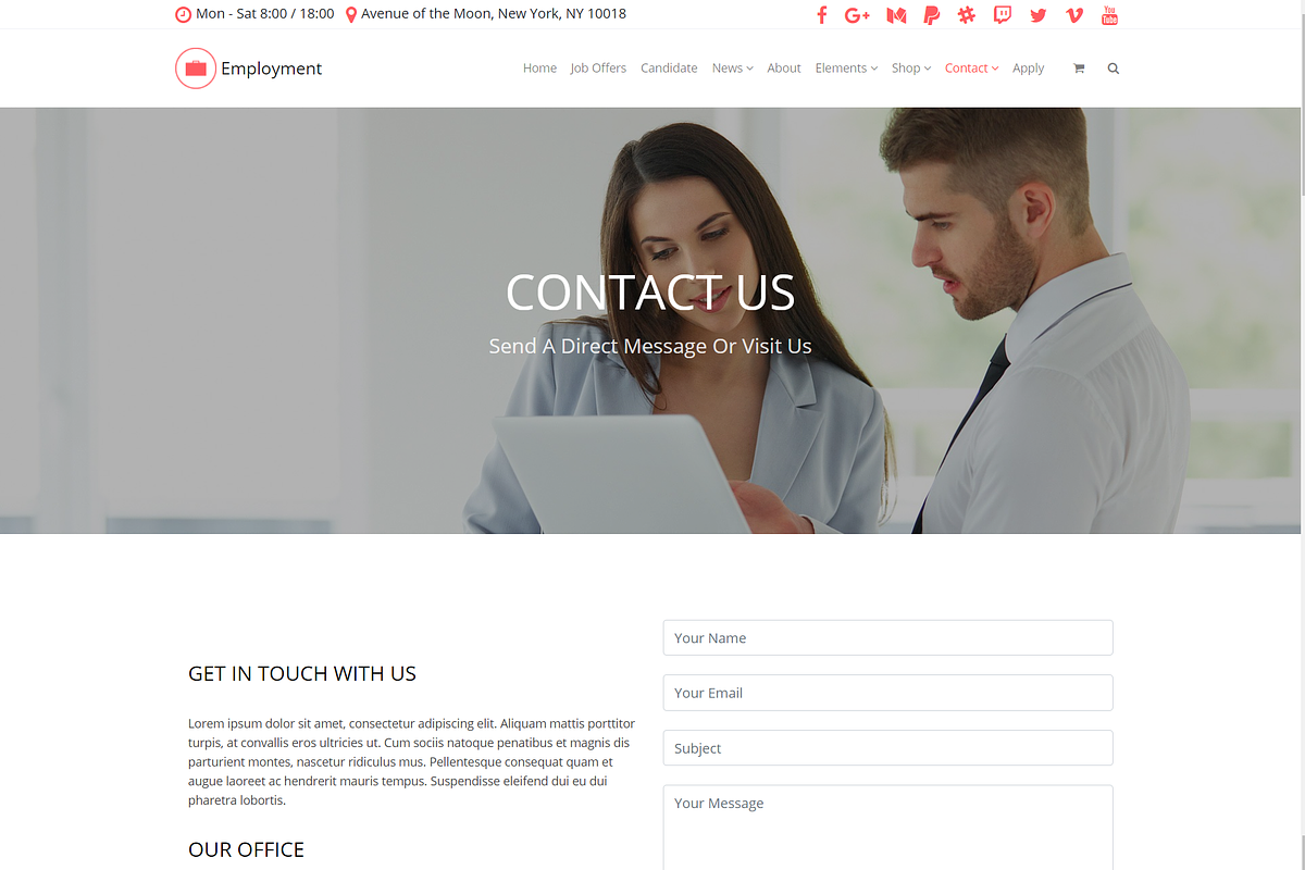 Employment WordPress Theme, a WordPress Template by Visualmodo (Photo 18 of 24)