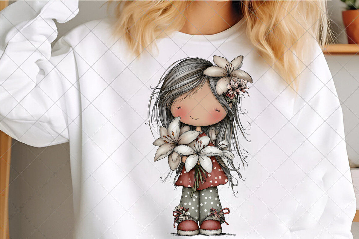 Flowers And Girls Clipart, an Illustration by SinaCreation (Photo 5 of 6)