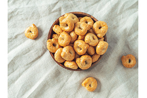 Taralli or tarallini, copy space, a Food & Drink Photo by Fascinadora