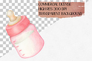 Watercolor Newborn Baby Girl Clipart, a Decorative Illustration by CropUp Creative (Thumbnail 4 of 5)