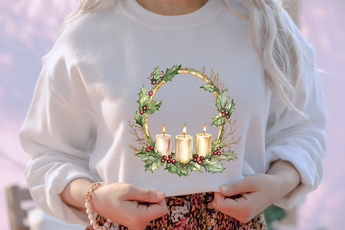 Watercolor Christmas Frames Clipart, an Illustration by designcity5 (Photo 4 of 5)