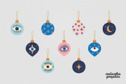 Mystic Evil Eye Ornaments Vector Set, an Object Graphic by MelanthaGraphics (Thumbnail 3 of 3)