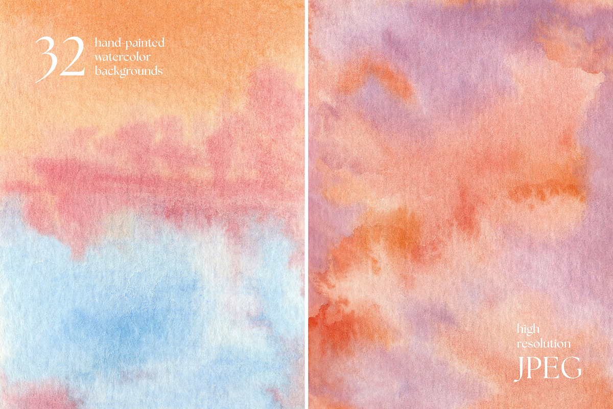 Romantic Hand-Painted Backgrounds, a Background Graphic by Enia Grace (Photo 5 of 17)