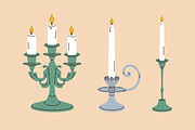 Candles in vintage candlesticks set, an Object Illustration by Good Studio (Thumbnail 10 of 11)