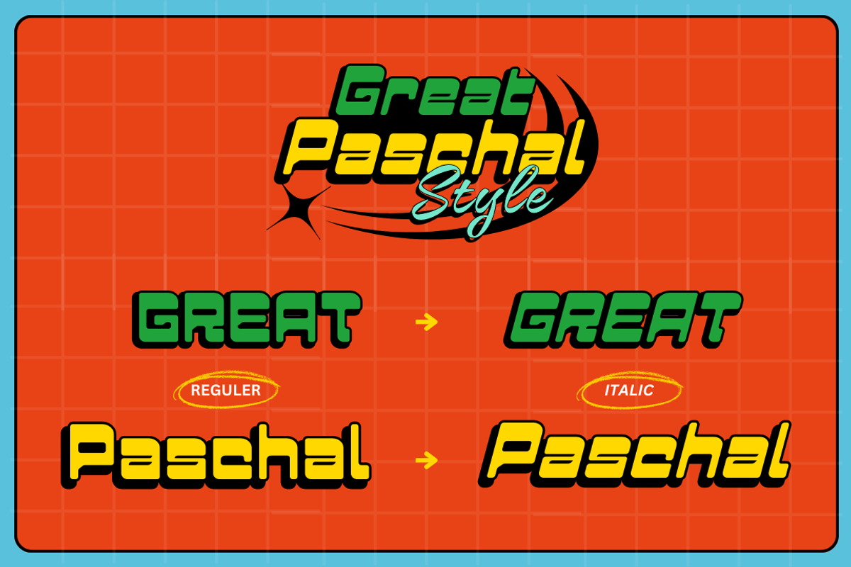 Great Paschal - Y2k Display Font, a Sans Serif Font by Sronstudio (Photo 12 of 14)