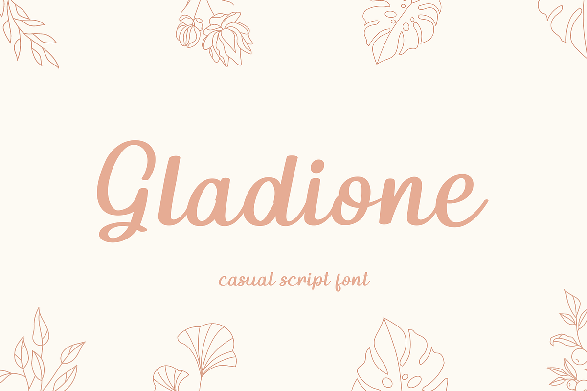 Gladione Casual Script Font, a Script Font by LetterJos (Photo 1 of 8)