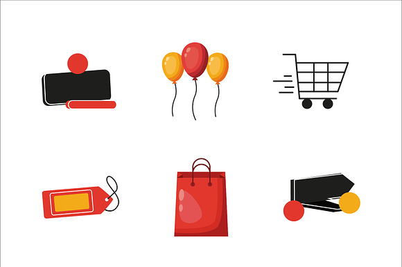 Online Shopping Illustration Set preview 2