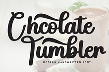 Chocolate Tumbler | Script Font
