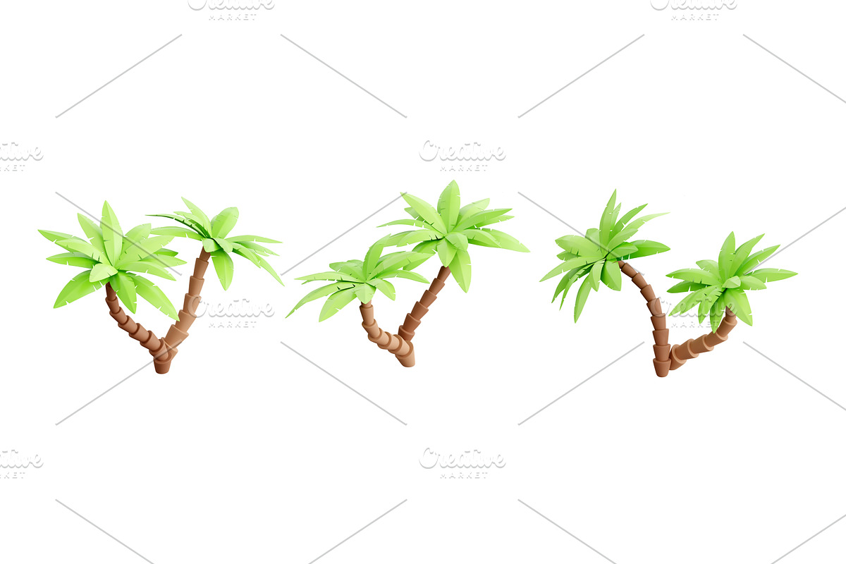 Palm tree 3d render - tropical plant, an Environmental 3D Model by YuliiaOsadcha