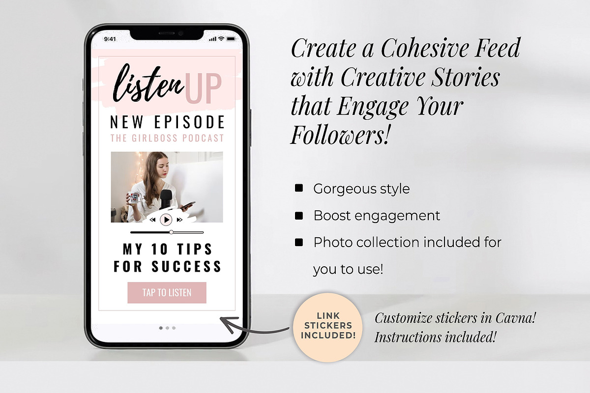 Instagram Stories for Canva | Blush, a Social Media Template by Thirty One Palms Studio (Photo 5 of 9)
