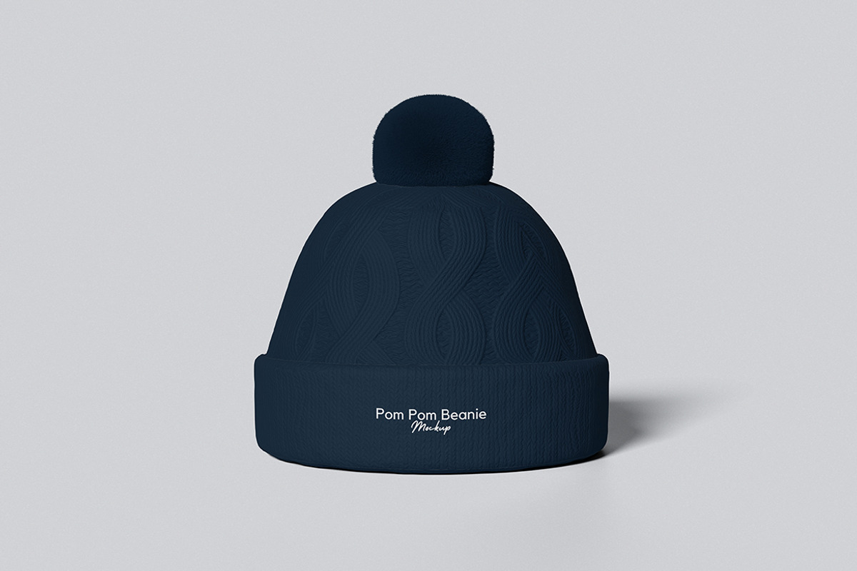 Pom Pom Beanie Mockup, an Advertising Mockup by swsi-studio (Photo 4 of 5)