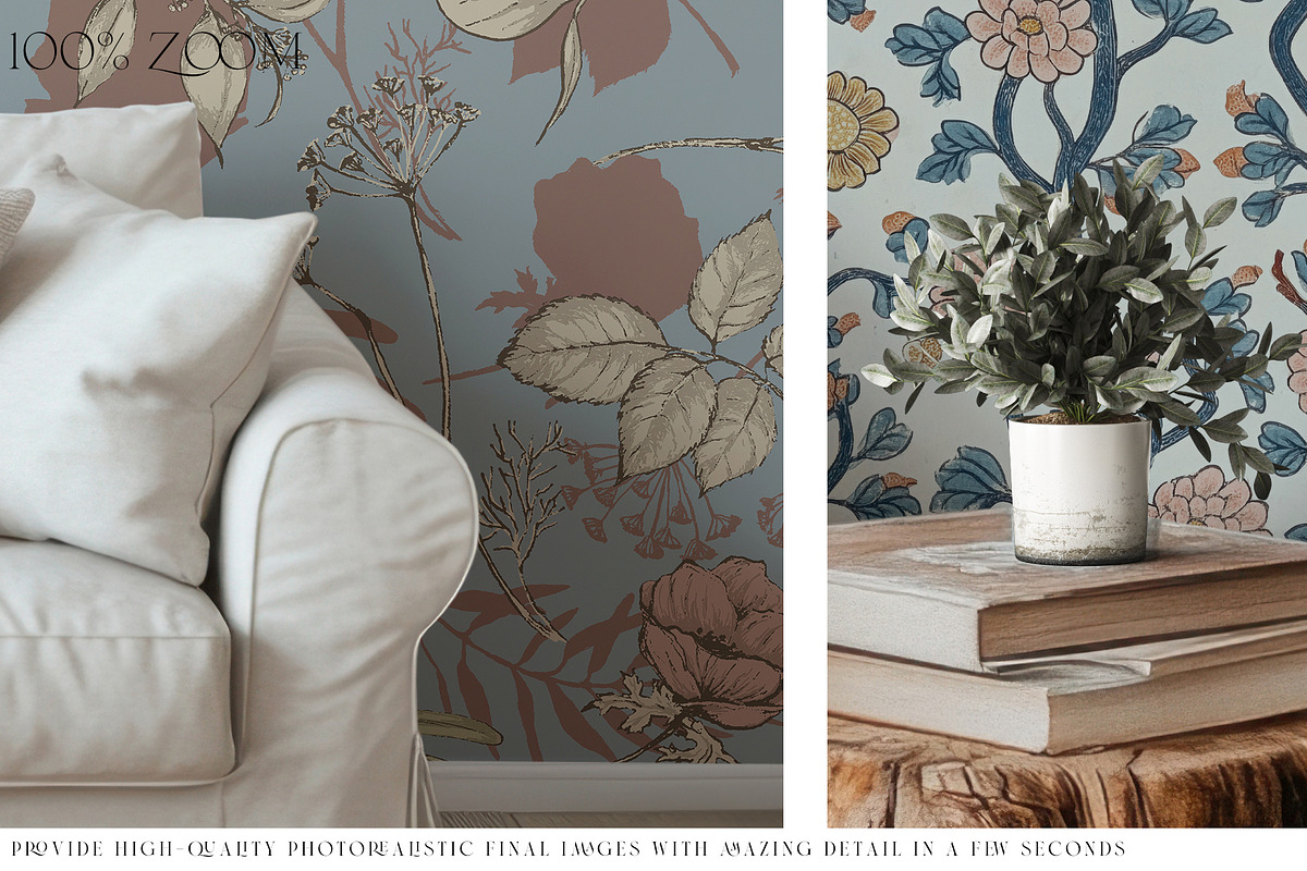 Wallpaper Mockups PSD and PNG, a Product Mockup by mock-ups (Photo 4 of 8)