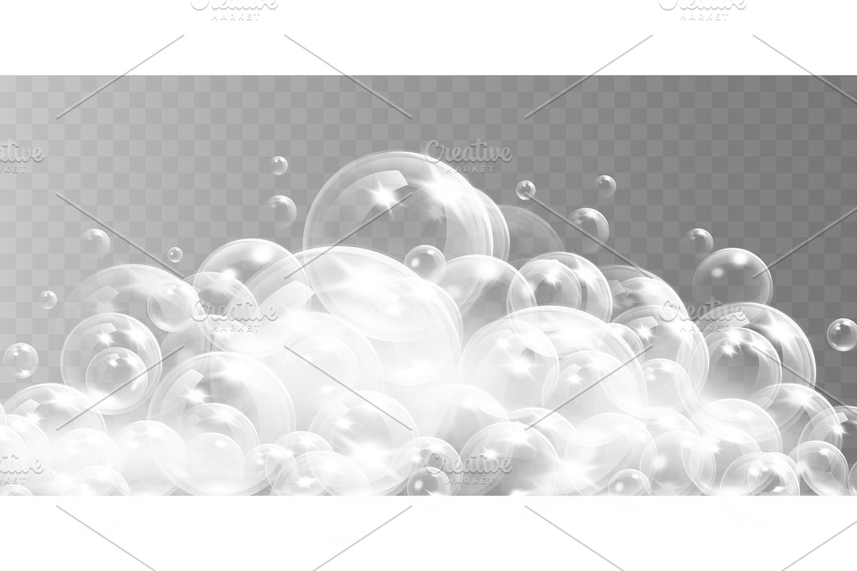 White soap lather and air bubbles, an Object Illustration by Yayasya (Photo 3 of 3)