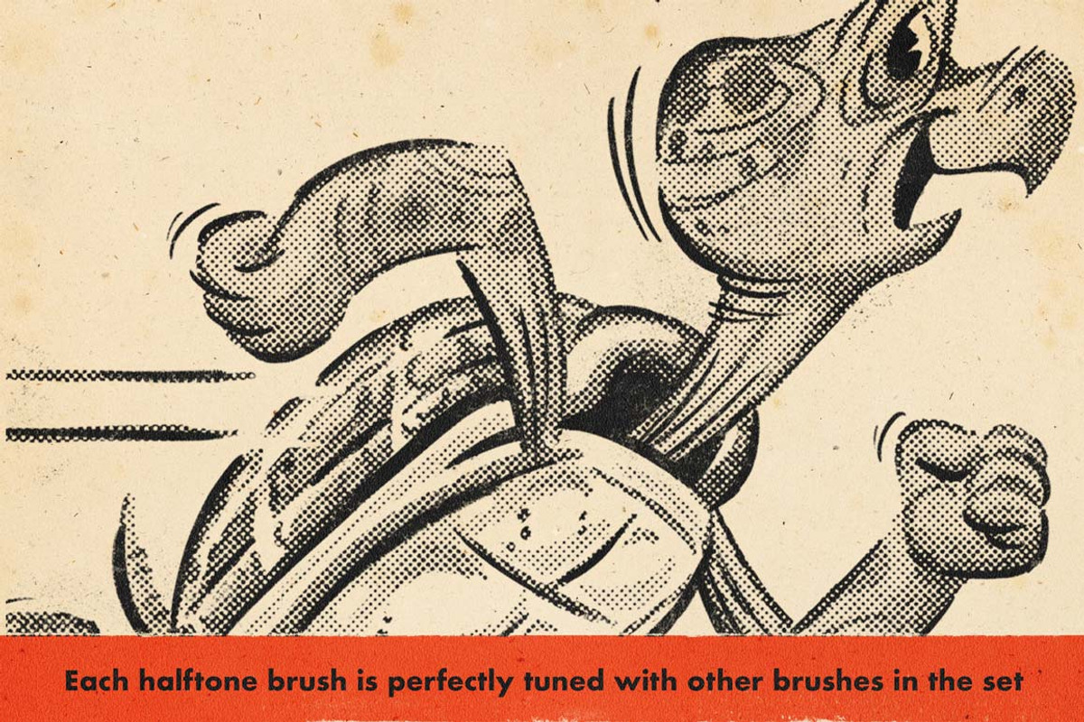 DupliTone Halftone Brushes Procreate, a Brush Add-On by RetroSupply Co. (Photo 5 of 17)