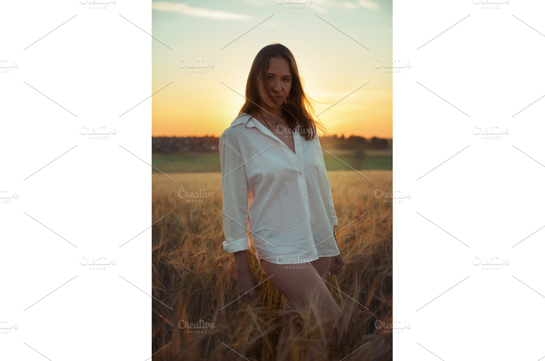 Woman in White Shirt at Sunset in, a Person Photo by Jan Jack Russo Media