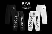 loose sweatpants mockup, a Bottom Mockup by yalanois (Thumbnail 2 of 5)