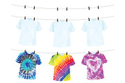 Tie Dye Clipart Set, an Object Illustration by SugarPickle Clip Art (Thumbnail 3 of 4)