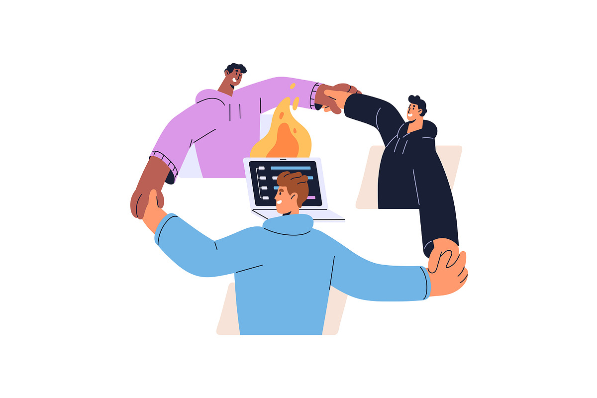 Programmers at work. IT concepts set, a Work Illustration by PaperTrident (Photo 18 of 28)