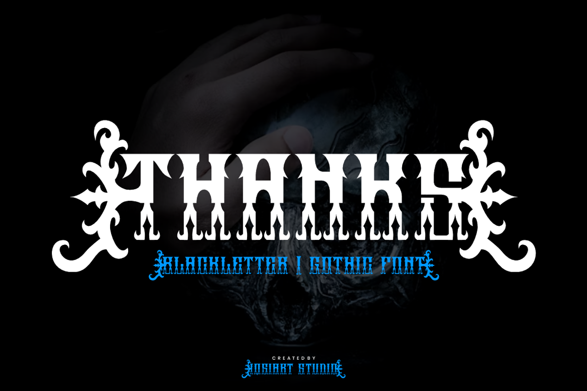 Getohc - Artdeco Font, a Blackletter Font by Iqsiart Studio (Photo 5 of 6)