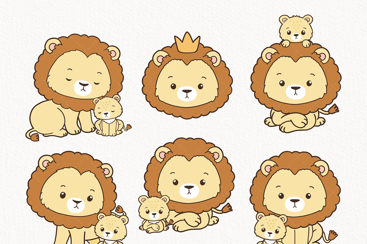 Lion dad SVG, Father's day, an Animal Illustration by TitaLivingArt (Photo 3 of 9)