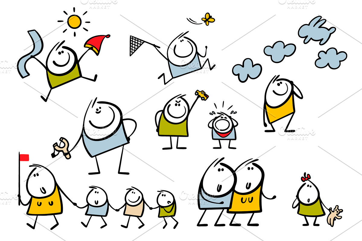 Cartoon children set 1., a Person Illustration by eka panova (Photo 6 of 6)