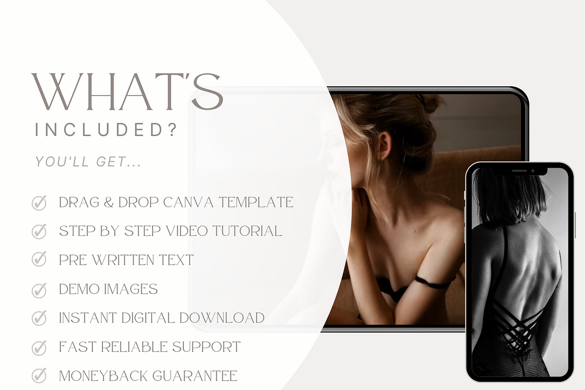 BOHO Boudoir Photography Guide Canva, a Magazine Template by Signature Edits (Photo 6 of 12)