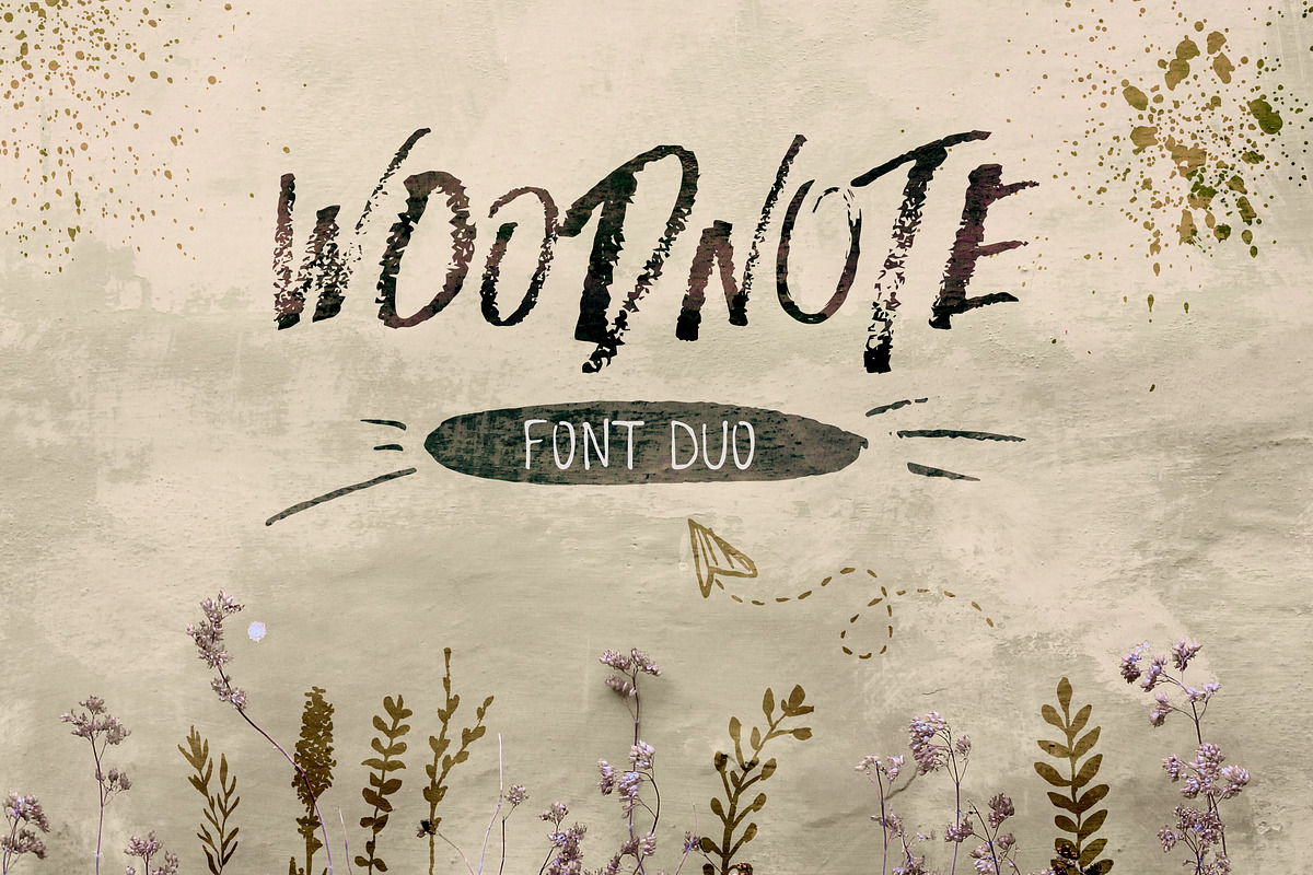 Woodnote Brushed Font