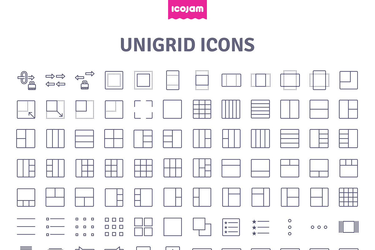 3552 Unigrid icons, an Outline Icon by Icojam store (Photo 11 of 14)