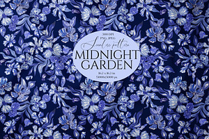 Cobalt Blue Fashion Floral Print