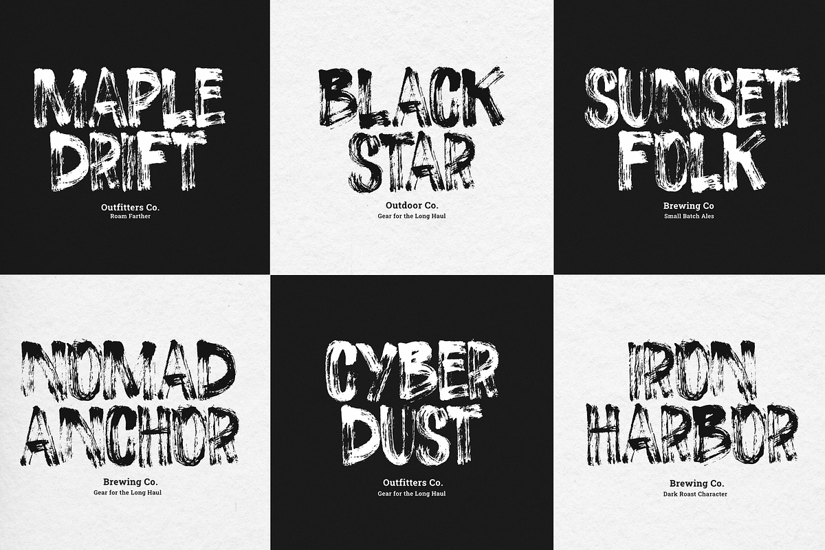 Rage | Rough Brush Sans Serif Font, a Sans Serif Font by Ardana Creative (Photo 4 of 15)