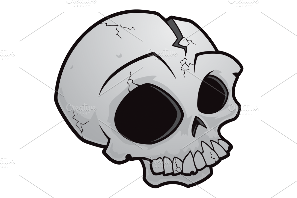 Cartoon Skull, an Illustration by Schwegel Illustration