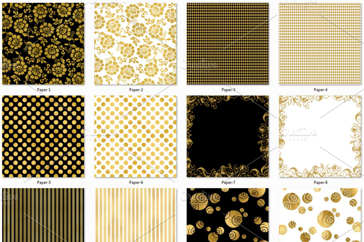 Golden Paper Collection - Paper 3, a Pattern Graphic by Adriana Ferrari (Photo 2 of 2)