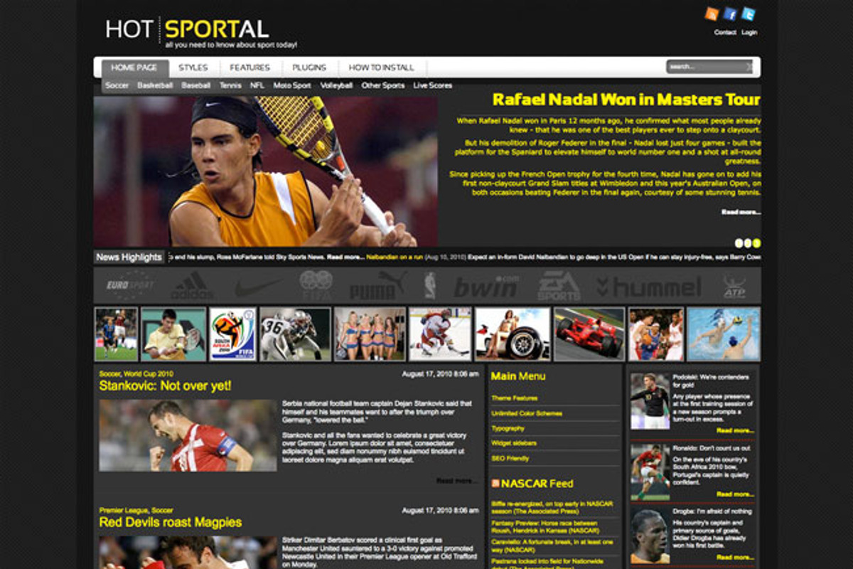 Hot Sportal, a WordPress Template by hot-themes (Photo 5 of 5)