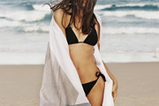 Windswept Beach Towel, Black Bikini, a Beauty & Fashion Photo by Chris Joel Campbell (Thumbnail 2 of 2)