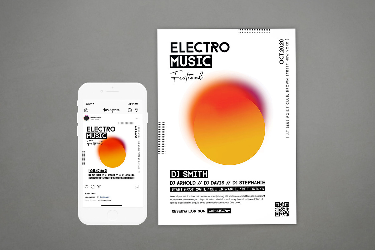 Electronic Music, a Flyer Template by Graphr (Photo 1 of 3)