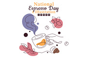 6 National Espresso Day Illustration, a Food Illustration by denayunebgt (Thumbnail 1 of 3)