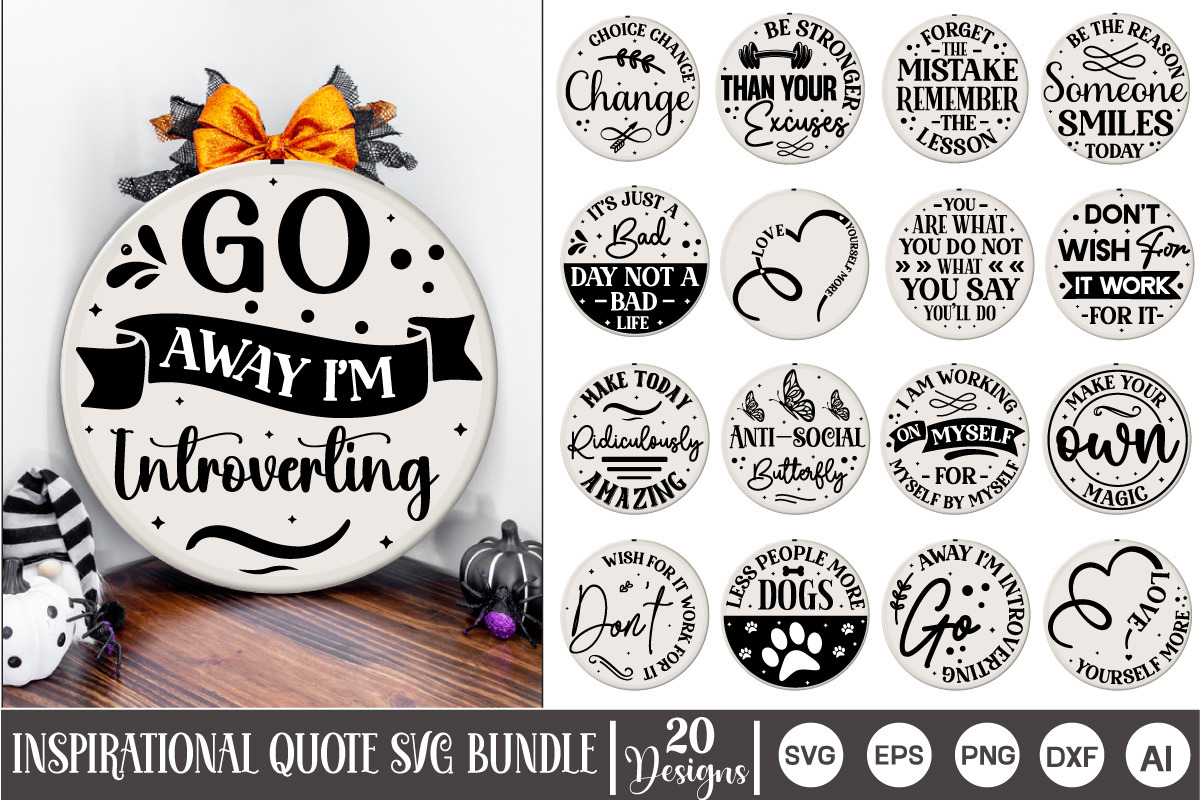 Mega Inspirational Quotes SVG Bundle, an Object Graphic by GraphicPicker (Photo 4 of 6)
