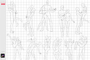 Procreate Couple Body Poses Anime, a Brush Add-On by ArtPrintBabe (Thumbnail 9 of 12)