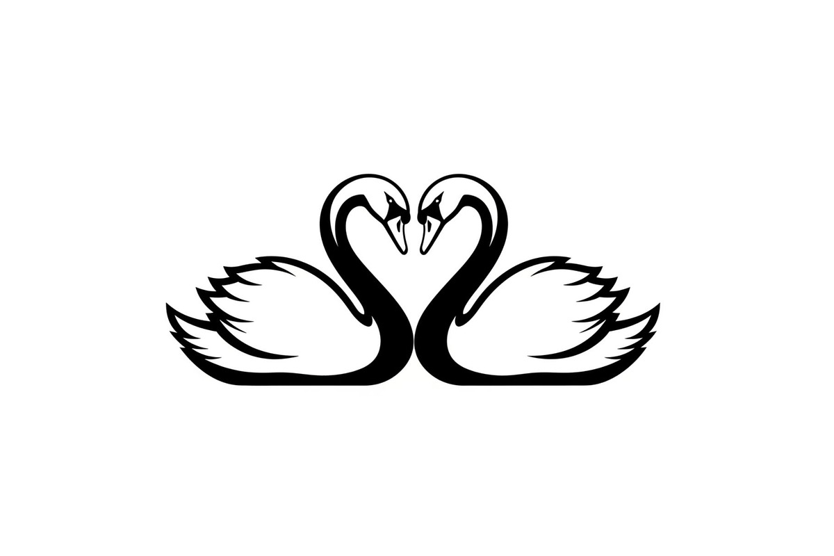 Swan Love Silhouette SVG Bundle, an Illustration by Designs_River (Photo 5 of 31)