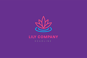 Lily logo template., a Branding & Logo Template by Anton Akhmatov (Thumbnail 2 of 3)