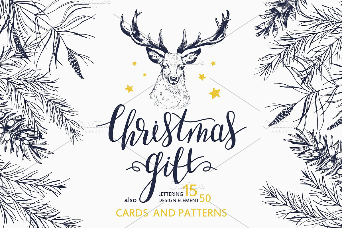 Christmas gift. Lettering & drawings, an Illustration by OlgaAlekseenko (Photo 1 of 11)